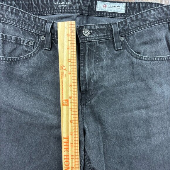 Adriano Goldschmied  The Matchbox Slim Straight Jeans Washed Black Men’s Size 33 - Picture 9 of 12